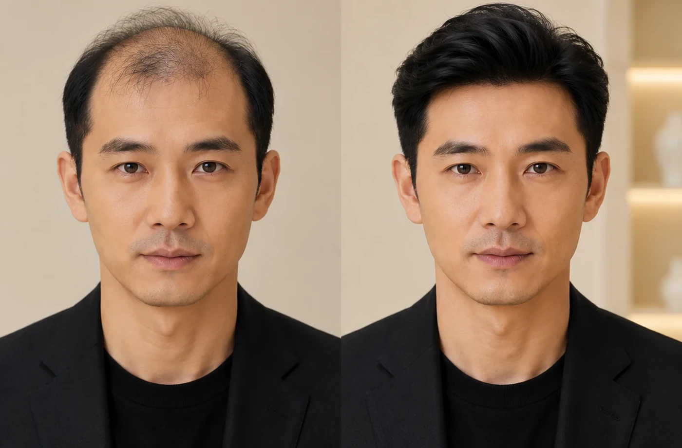 REESE瑞茜假发匿名案例|男士商务补发场景