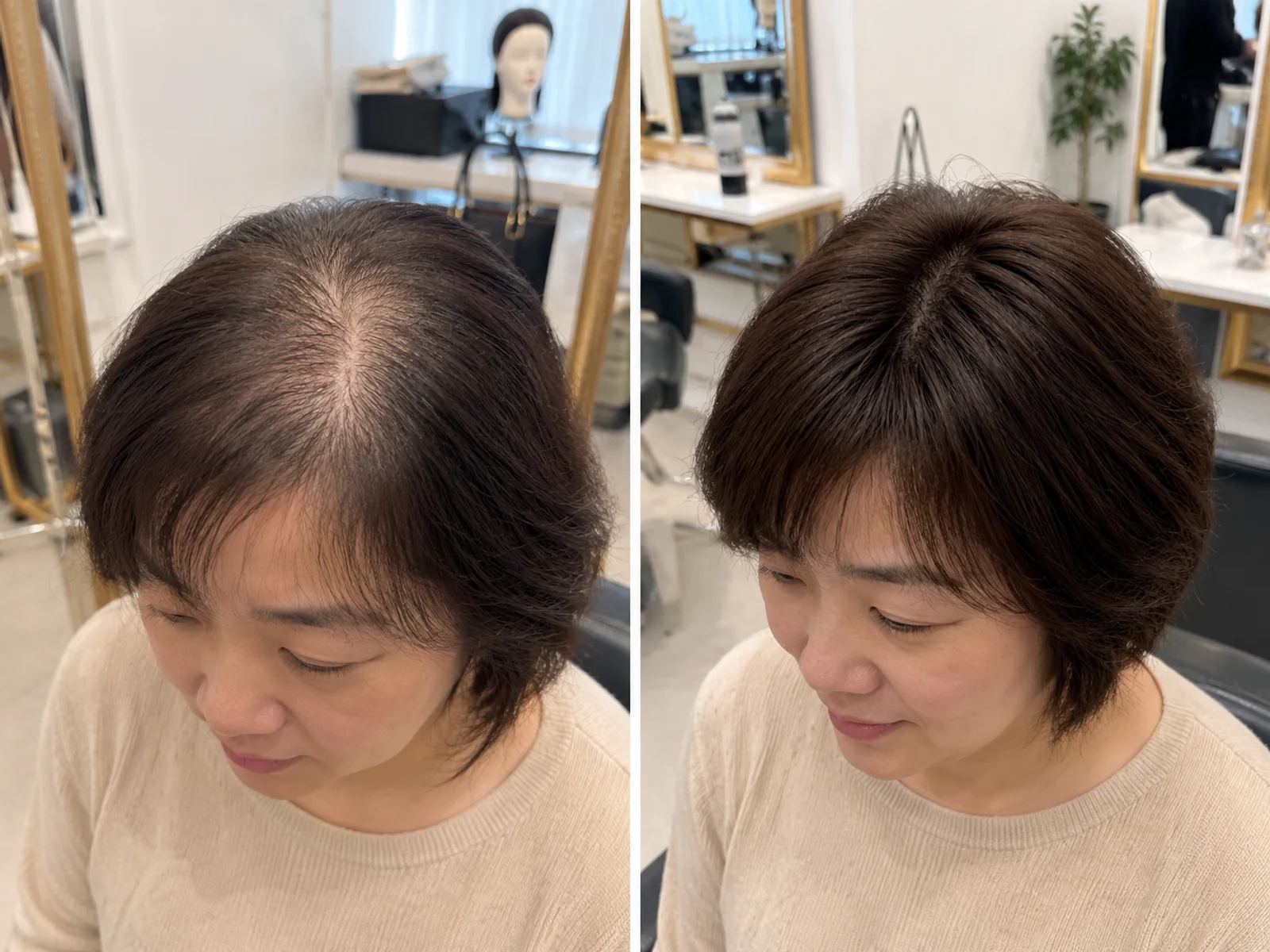 REESE瑞茜假发南山区周女士｜通勤场景下保留侧分与别耳习惯的发片判断
