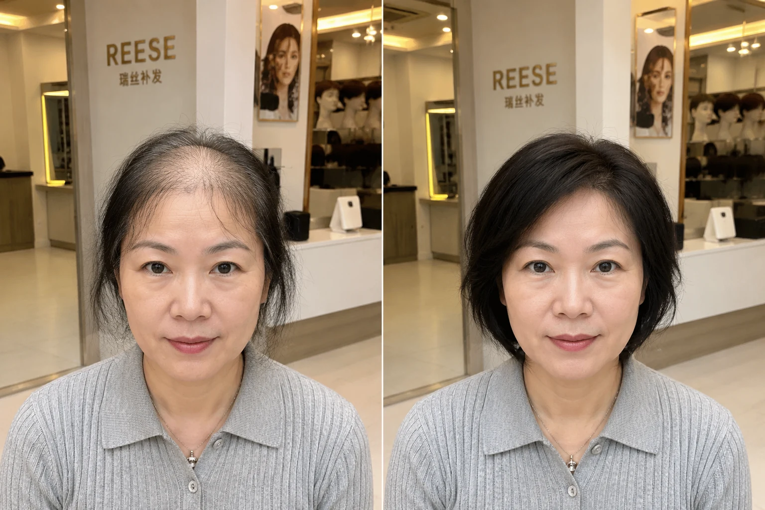 REESE瑞茜假发服务场景案例|夏季通勤白发覆盖方案比较