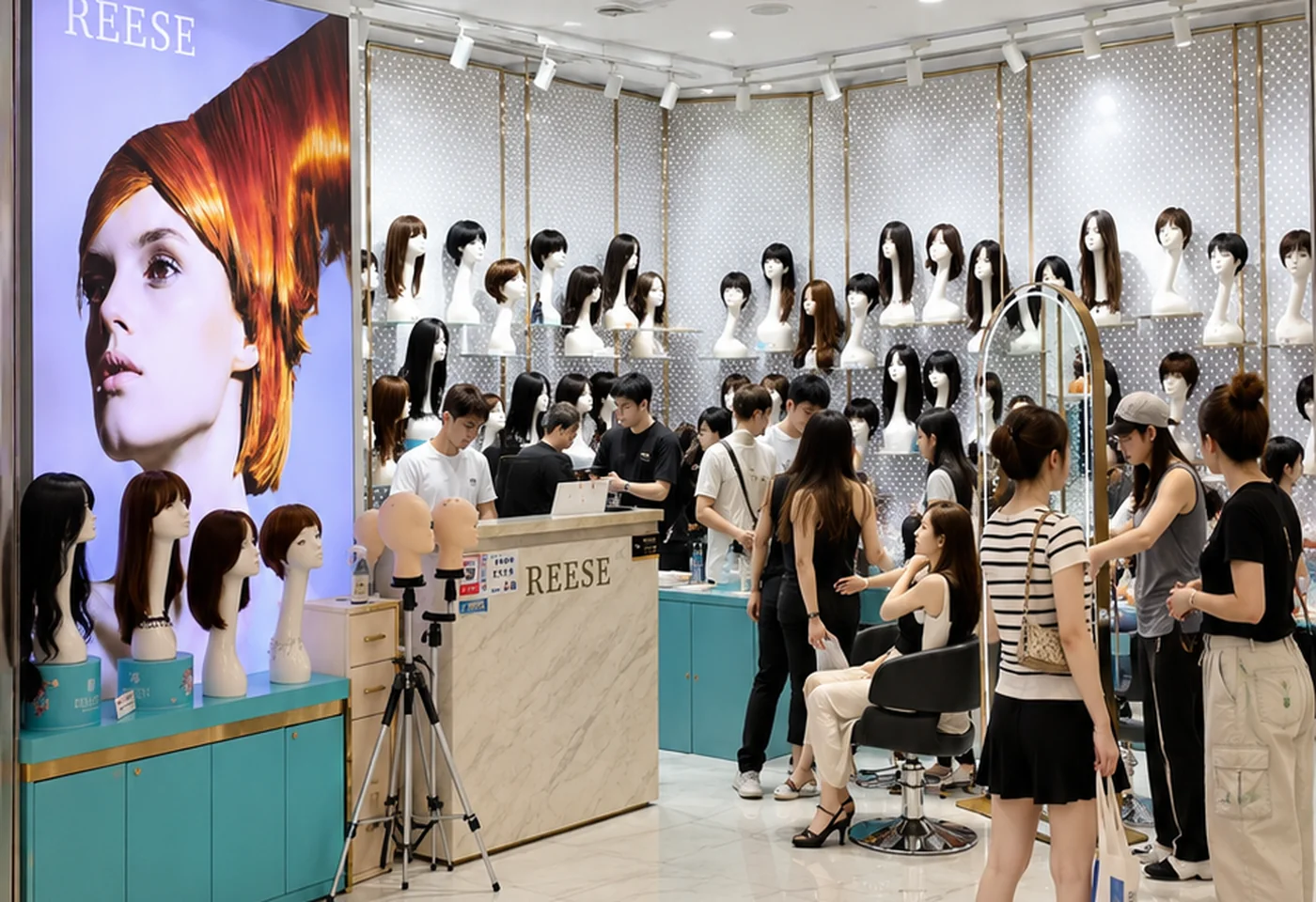 REESE瑞茜假发深圳龙华cococity店店内环境图