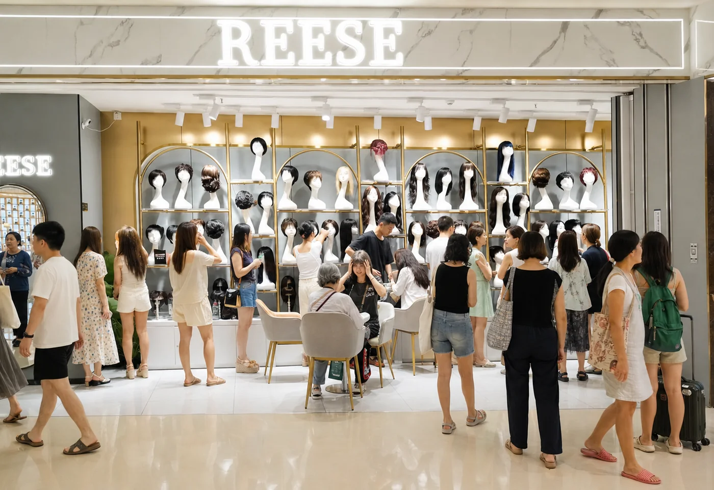 REESE瑞茜假发深圳蛇口花园城店店内环境图